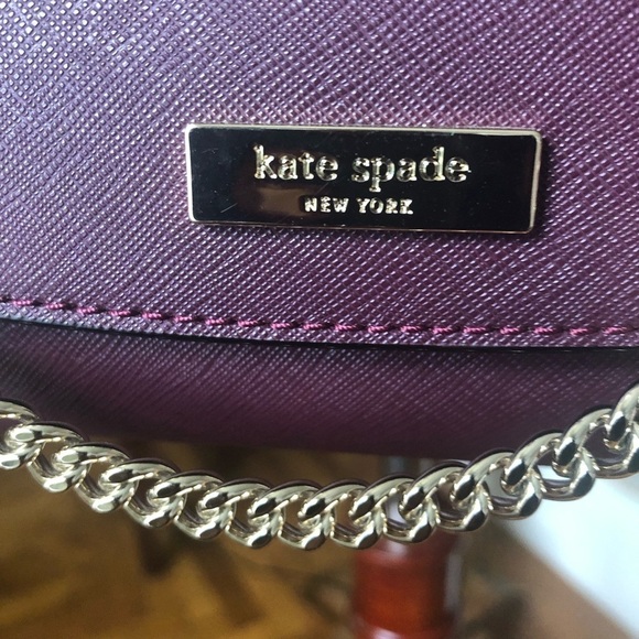 Kate Spade Deep plum Laurel Way leather crossbody, brand new with tag - Picture 9 of 15